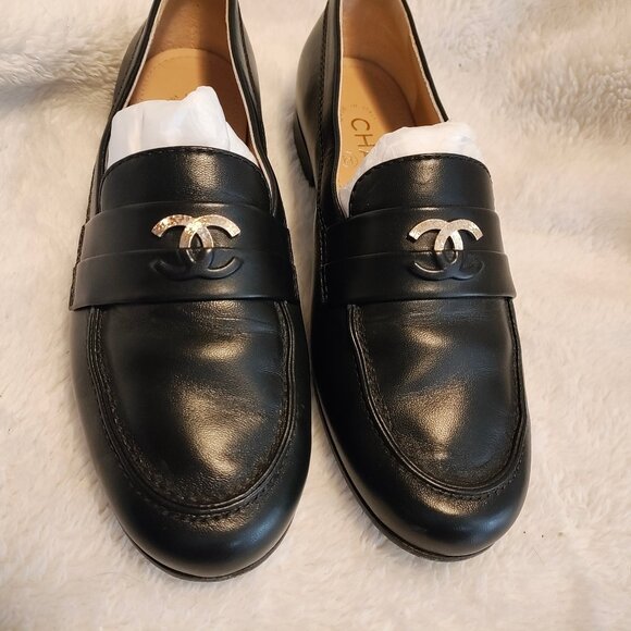 CHANEL Black Loafers 36/6 - Picture 11 of 12